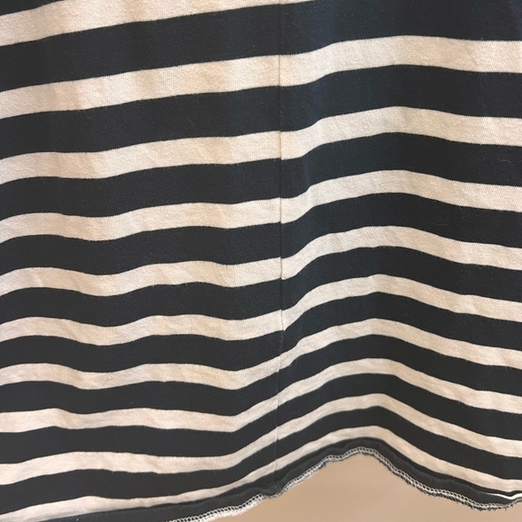 J. Crew Striped High Low Maxi Dress, White Navy Icon Stripe Nautical Beach, M - Picture 6 of 9